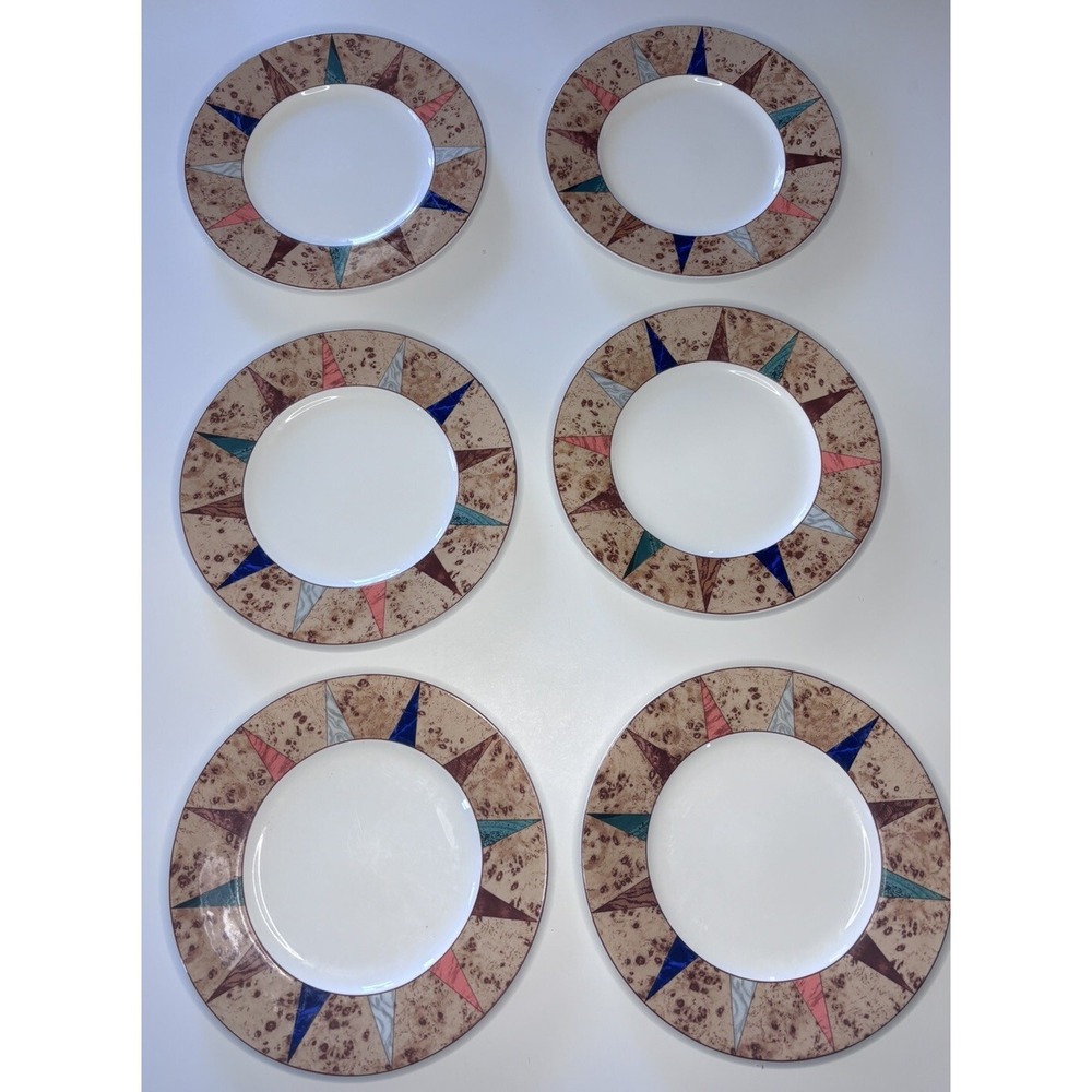 🍽️Christopher Stuart Optima Villa D'Este Salad Plates 8.5" Set Of 6